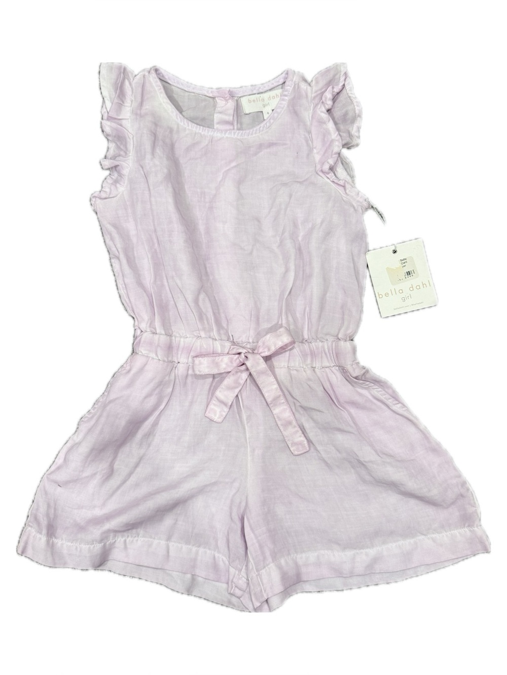 Bella Dahl Girl Ruffle Trim Romper in Lilac